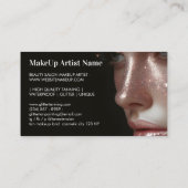 Rose Gold Glitz Makeup Artist Foto Elegante Luxus Visitenkarte (Rückseite)