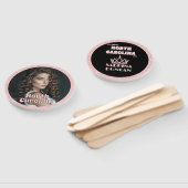 Rose Gold Glitz Pageant Fan Waver 10-Pack Fächer (Non-assembled)