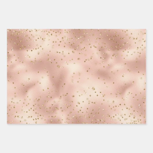 Rose Gold Glitz Sparkle Geschenkpapier Set (Vorderseite 2)