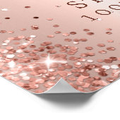 Rose Gold Glitzer 100. Geburtstag Foto Willkommen Poster (Ecke)