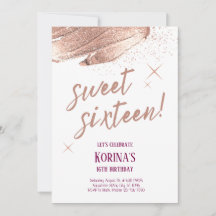 Rose Gold Glitzer 16 . Geburtstag