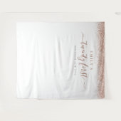 Rose Gold Glitzer 21. Geburtstag Foto Hintergrund  Wandteppich (Vorderseite (Horizontal))