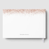 Rose Gold Glitzer 21. Geburtstagsparty Gästebuch (Rückseite)