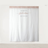 Rose Gold Glitzer 21. Hintergrund für Fotos Wandteppich (Vorderseite)