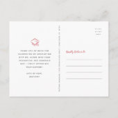 Rose gold Glitzer 3 Foto Abschluss vielen Dank Postkarte (Rückseite)