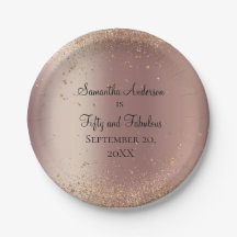 Rose Gold Glitzer 50 und fabelhaft Geburtstag