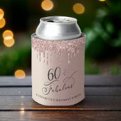 Rose Gold Glitzer 60. Geburtstagsparty Dosenkühler