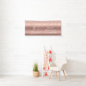Rose Gold Glitzer 70. Geburtstagsparty Banner (Insitu)