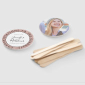 Rose Gold Glitzer Abschluss School Foto Fächer (Non-assembled)