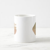 Rose Gold Glitzer Abstrakte Formen Monogram Kaffeetasse (Mittel)