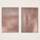 Rose Gold Glitzer Abstrakte Schmuckanzeige (Vorne & Hinten)