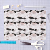 Rose Gold Glitzer Agate Schwarz-weiß Swirl Seidenpapier (Handwerk)