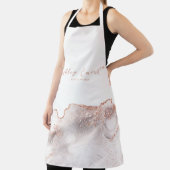 Rose Gold Glitzer Agate White Schürze (InSitu)