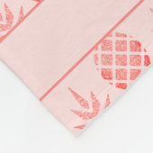 Rose Gold Glitzer Ananas Skriptname Rosa Fleecedecke (Ecke)