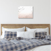 Rose Gold Glitzer auf Marmor Leinwand (Insitu (Schlafzimmer))