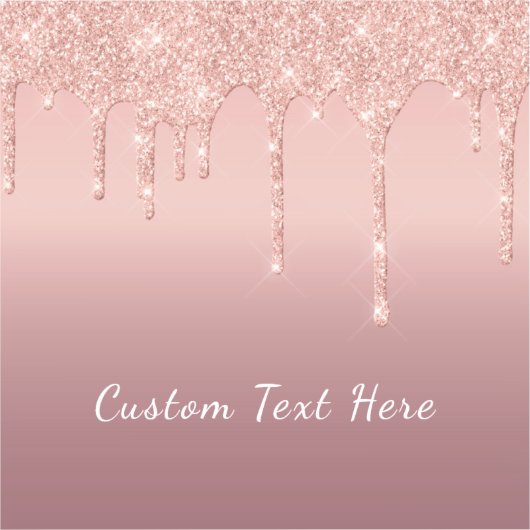 Rose-Gold-Glitzer-Aufkleber mit benutzerdefinierte Aufkleber (Vorderseite)