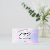Rose Gold Glitzer Augen und Lashes Visitenkarte (Stehend Vorderseite)