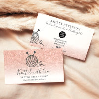 Rose Gold Glitzer aus weißem Strickfaser handgefer