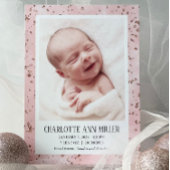 Rose Gold Glitzer Baby Birth Announccard Ankündigung