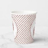 Rose Gold Glitzer Baby Feet Baby Showpersönlich Pappbecher (Links)