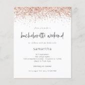 Rose Gold Glitzer Bachelorette Wochenende (Vorderseite)