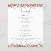 Rose Gold Glitzer Bachelorette Wochenende (Rückseite)