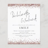 Rose Gold Glitzer Bachelorette Wochenende (Vorderseite)