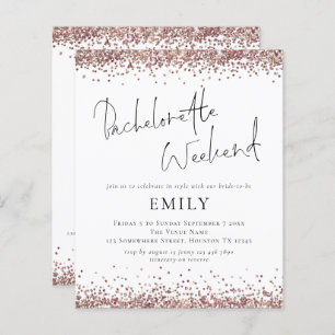 Rose Gold Glitzer Bachelorette Wochenende