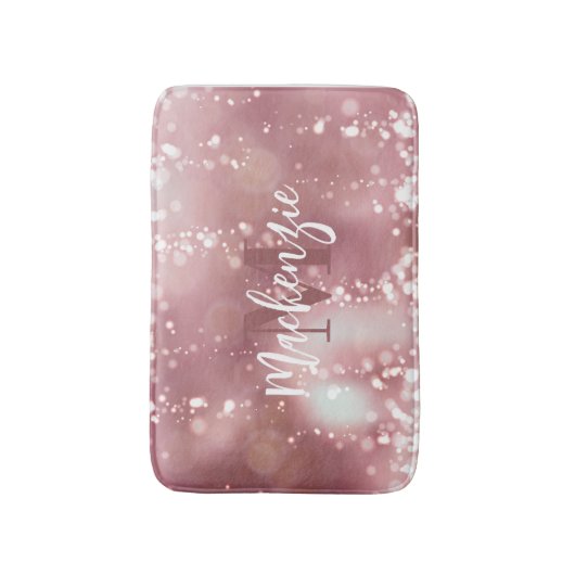 Rose Gold Glitzer Badematte (Vorderseite Vertikal)