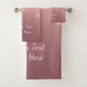 Rose Gold Glitzer Badetücher mit benutzerdefiniert Badhandtuch Set (Insitu)