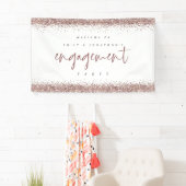 Rose Gold Glitzer Bänder Willkommensverstärker Banner (Insitu)