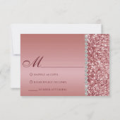 Rose Gold Glitzer Bat Mitzvah (Rückseite)