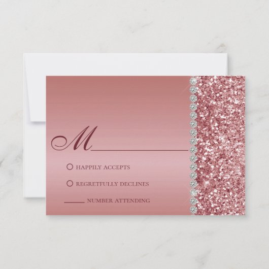 Rose Gold Glitzer Bat Mitzvah (Rückseite)