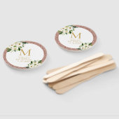 Rose Gold Glitzer Bat Mitzvah Fan Fächer (Non-assembled)