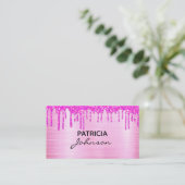 Rose Gold Glitzer Beauty QR Code Rosa Moderne Visitenkarte (Stehend Vorderseite)