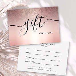 Rose Gold Glitzer Beauty Salon