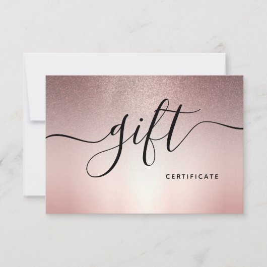 Rose Gold Glitzer Beauty Salon (Vorderseite)