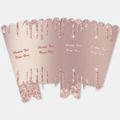 Rose Gold Glitzer Benutzerdefinierte Textnamenspul Geschenkschachtel (Ungeklappt)