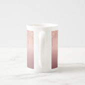 Rose Gold Glitzer Benutzerdefinierter Letter Ihr N Porzellantasse (Rückseite)