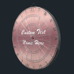 Rose Gold Glitzer Benutzerdefinierter Text Dart Bo Dartscheibe<br><div class="desc">Personalisierte benutzerdefinierte Textdartboards mit Rose Gold Blush Glitzer Funkelnd Tropfen Design - Ihre Hochzeit oder Ihr Party Supplies / Geschenk - Fügen Sie Ihren einzigartigen Text / Name oder Entfernen Text - Erstellen Sie Ihre speziellen Grafikkarten / Geschenke - Verkleinern und verschieben oder entfernen und fügen Sie Text / Elemente...</div>