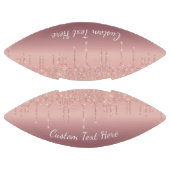 Rose Gold Glitzer Benutzerdefinierter Text Fußball Football (Paneele)