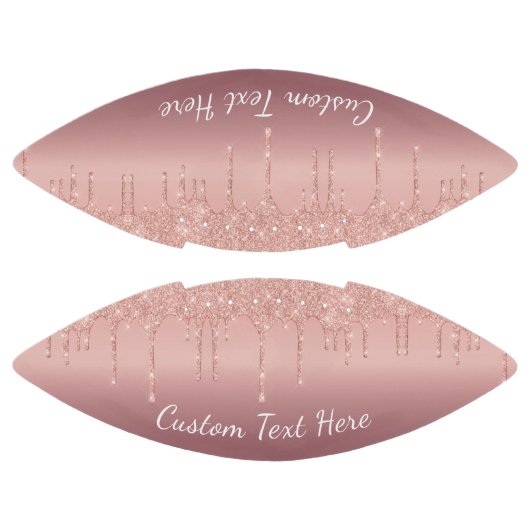 Rose Gold Glitzer Benutzerdefinierter Text Fußball Football (Paneele)