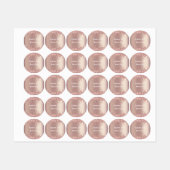 Rose Gold Glitzer Benutzerdefinierter Text Ihre Na Etiketten (Blatt)