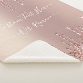 Rose Gold Glitzer Benutzerdefinierter Text Sherpa  Sherpadecke (3/4)