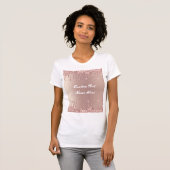 Rose Gold Glitzer Benutzerdefinierter Text T - Shi T-Shirt (Vorne ganz)