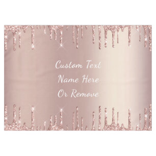 Rose Gold Glitzer Benutzerdefinierter Textname Tab Tischdecke