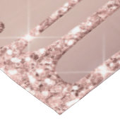 Rose Gold Glitzer Benutzerdefinierter Textname Tab Tischdecke (Schrägansicht)