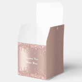 Rose Gold Glitzer Benutzerdefinierter Textname Vor Geschenkschachtel (Geöffnet)