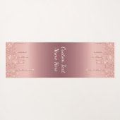 Rose Gold Glitzer Benutzerdefinierter Textname Yog Yogamatte (Rückseite (Horizontal))