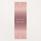 Rose Gold Glitzer Benutzerdefinierter Textname Yog Yogamatte (Vorderseite)